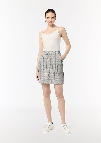 Comma Minirock Bouclé-Jerseyrock mit Metallic-Garn günstig online kaufen