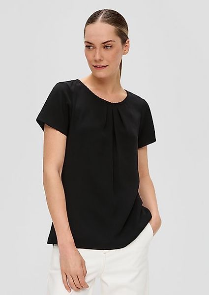 s.Oliver Langarmbluse - Kurzarm Bluse mit Schmuckkante günstig online kaufen