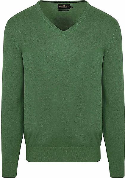 Steppin' Out Pullover Cotton Cashmere V-Ausschnitt Grün - Größe M günstig online kaufen