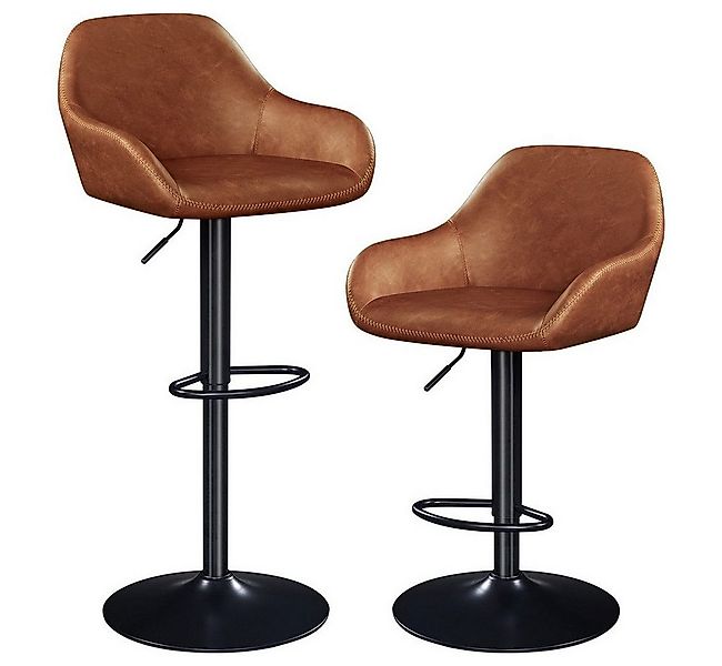 Yaheetech Barhocker (2 St), Barstuhl Bistrohocker aus Kunstleder günstig online kaufen