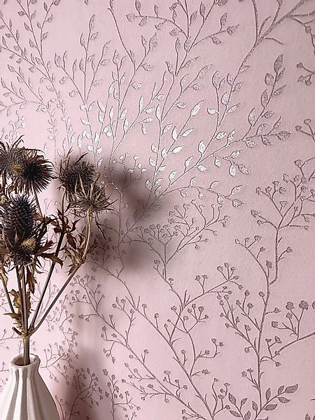 Newroom Vliestapete Äste Rose Tapete Ästetapete Äste,Blätter,Blumen, Rose T günstig online kaufen