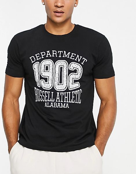 Russell Athletic – T-Shirt in Schwarz mit Logo günstig online kaufen