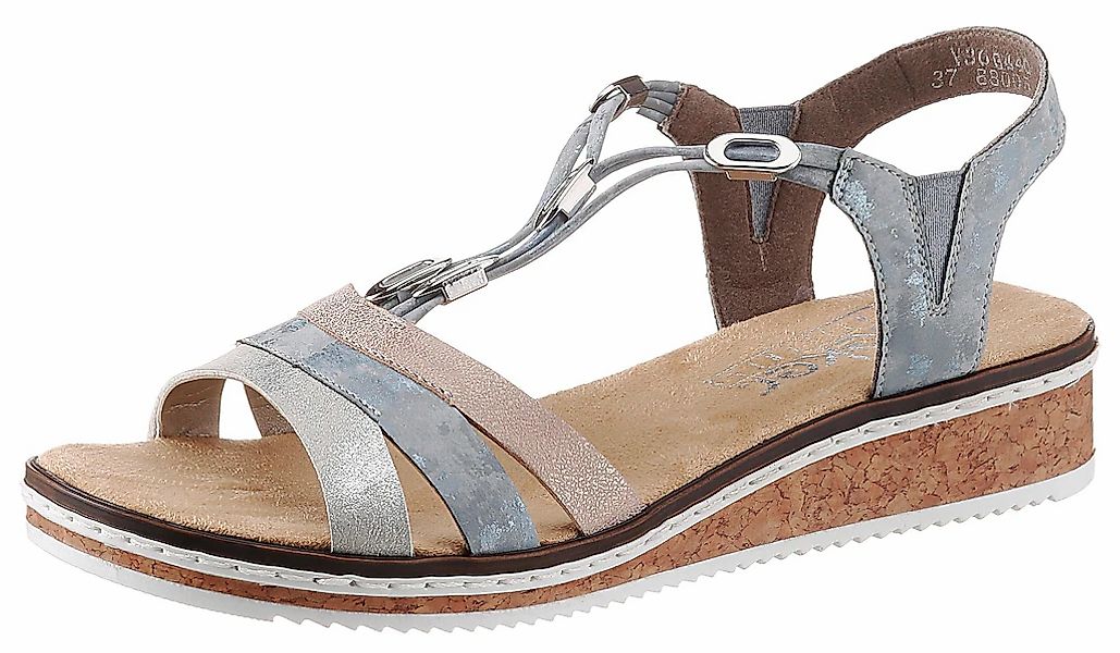 Rieker Riemchensandale, Sommerschuh, Sandalette, Keilabsatz, mit dezenter S günstig online kaufen