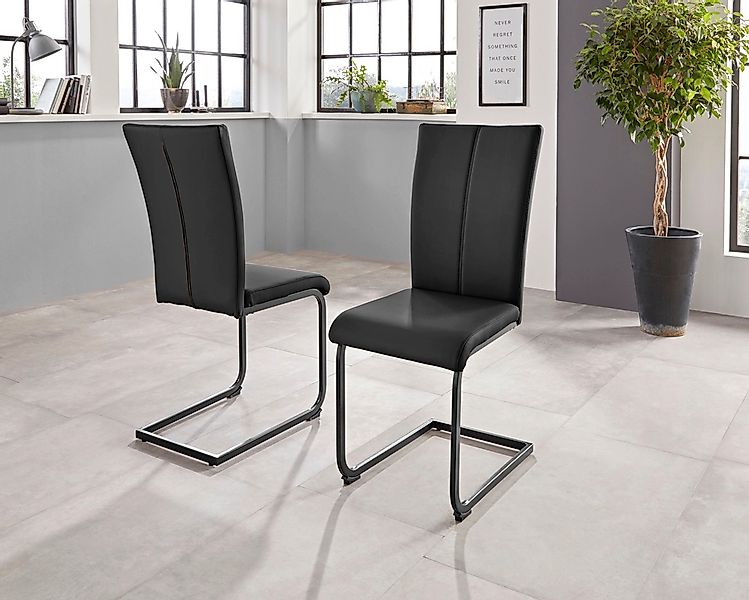 Home affaire Freischwinger »Oliver«, (Set), 2 St., Kunstleder, Stuhl belast günstig online kaufen