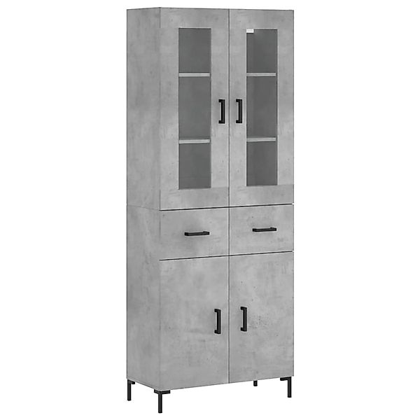 vidaXL Highboard Betongrau 69,5x34x180 cm Holzwerkstoff 3198533 günstig online kaufen