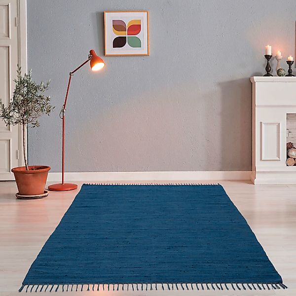 THEKO Teppich »Happy Cotton Fleckerl, handgewebt«, rechteckig, 5 mm Höhe, F günstig online kaufen