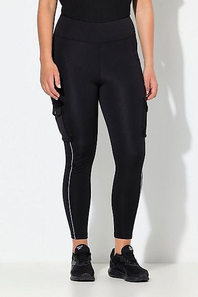 Ulla Popken Leggings Sport-Leggings Cargotaschen Powerstretch Reflektor günstig online kaufen