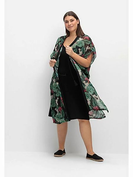 Sheego Jerseykleid Große Größen im Set mit offenem Kaftan günstig online kaufen