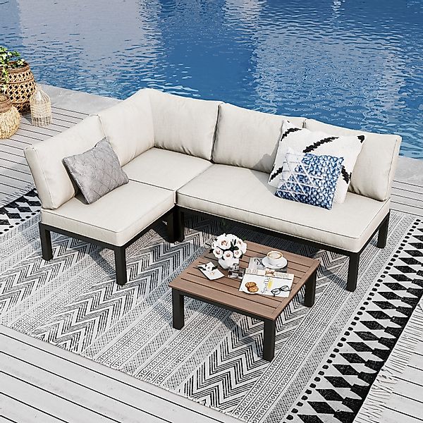PHI VILLA Gartenlounge-Set, (Gartenmöbel Balkonmöbel Set günstig online kaufen