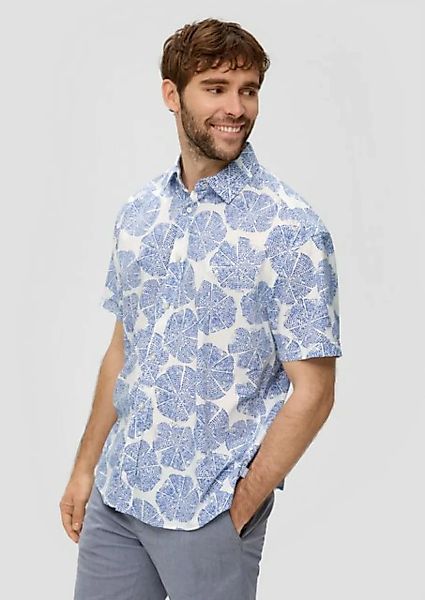 s.Oliver Kurzarmhemd Kurzarmhemd aus Baumwoll-Viskosemix günstig online kaufen