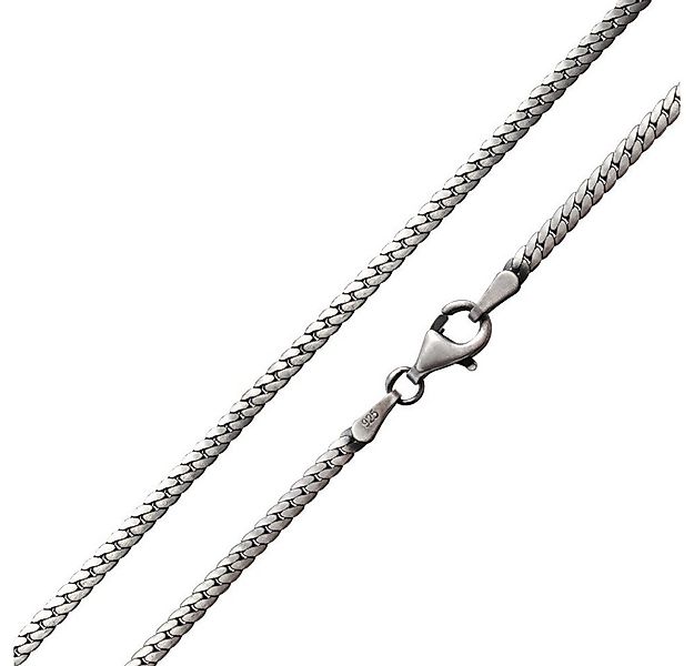 Materia Silberkette Herren Silber Panzerkette flach 2mm antik K16, 925 Ster günstig online kaufen