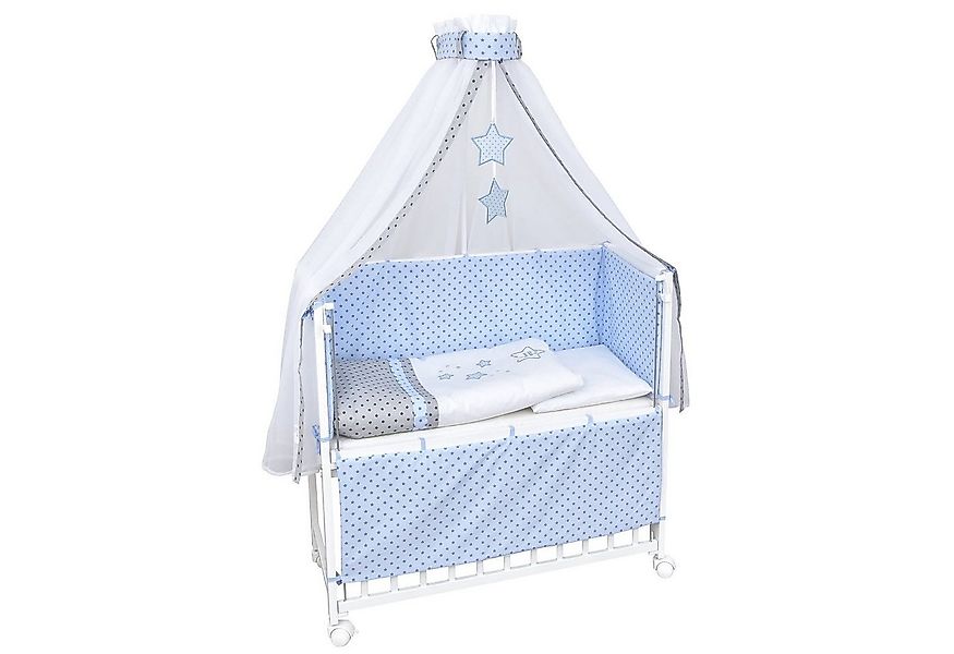 Baby-Delux Beistellbett Babybett Magic Stars Blau, Stillbett 90x40 weiß höh günstig online kaufen