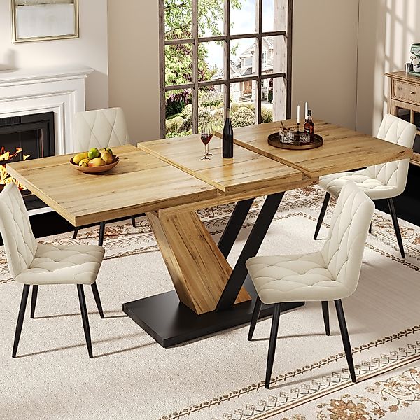 MODFU Esstisch Teleskoptisch,Moderne Esstisch,Ausziehbar,Esszimmer-Set (Gee günstig online kaufen
