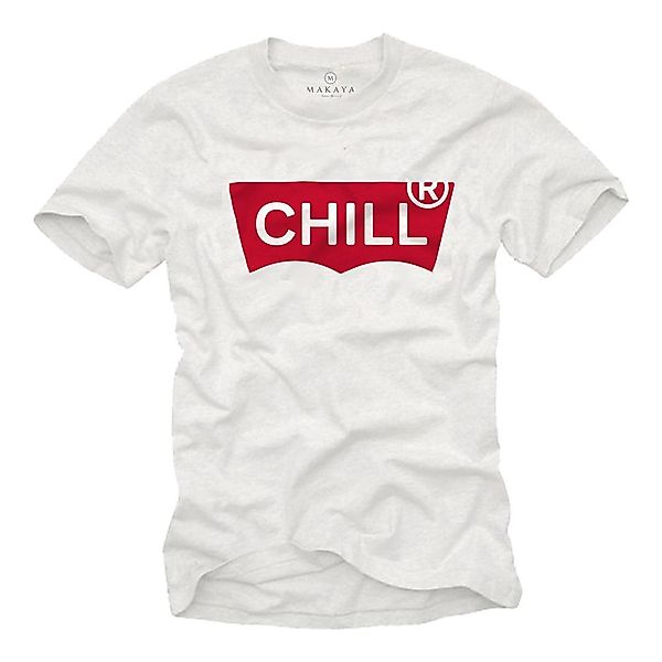 MAKAYA Print-Shirt Lustiges T-Shirt Herren Aufdruck günstig online kaufen