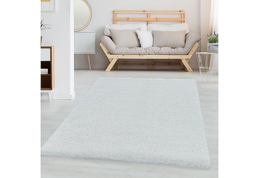 Carpettex Hochflor-Teppich Unicolor - Einfarbig, Läufer, Höhe: 30 mm, Teppi günstig online kaufen