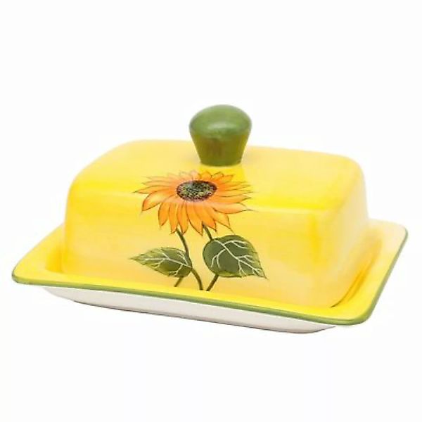 Neuetischkultur Butterdose Keramik Sonnenblume gelb günstig online kaufen