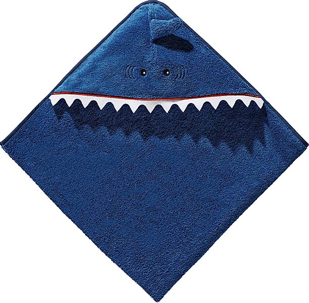 Erwin Müller Kapuzenhandtuch Kinder-Kapuzenbadetuch "Hai", Frottier, Walk-F günstig online kaufen