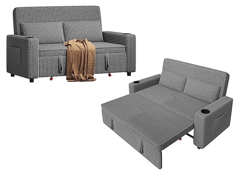HOMALL Sofa Doppelschlafsofa, kompaktes Klappsofa, ausziehbares Schlafsofa, günstig online kaufen