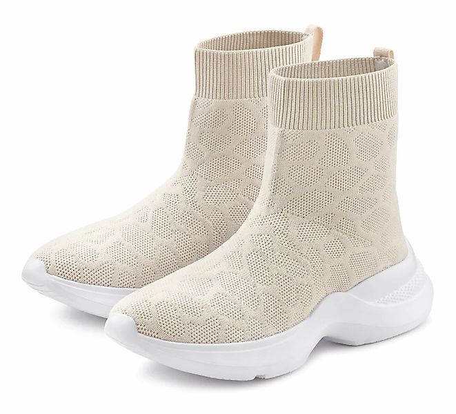 LASCANA Sneaker "Sock Boot,", elastisches Material, Slipper, Boot, Freizeit günstig online kaufen