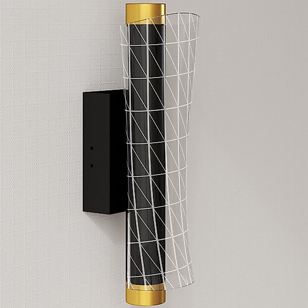 HOMCOM 2er Set Wandleuchte Innen Wandlampe mit LED Lichte, Gitterdesign, Di günstig online kaufen