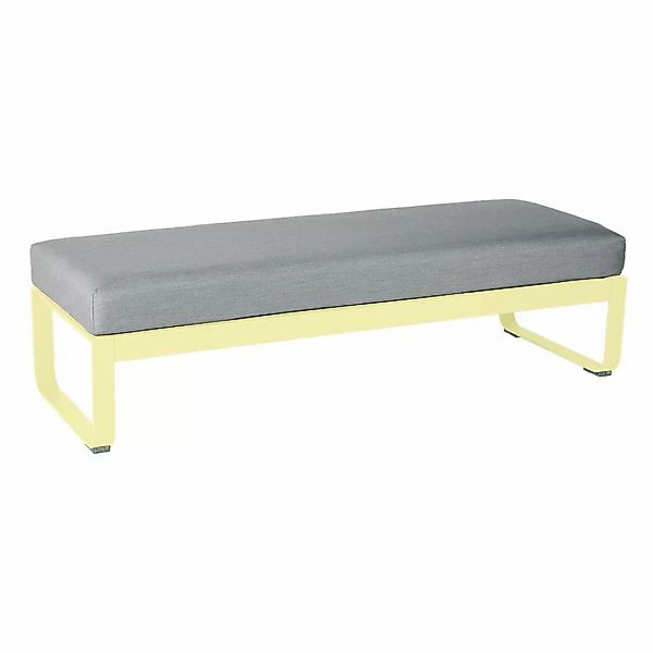 Bellevie 2-Sitzer Polsterhocker A6 Zitronensorbet 79 Flanellgrau günstig online kaufen