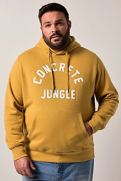 Men Plus Sweatshirt Hoodie Brustprint Kängurutaschen günstig online kaufen