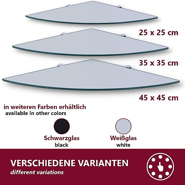 HOOZ Wandregal Eckregal aus Sicherheitsglas mit günstig online kaufen