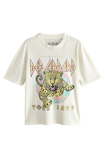 Next T-Shirt Langshirt 100 % Baumwolle Bandgrafik – Relaxed Fit (1-tlg) günstig online kaufen