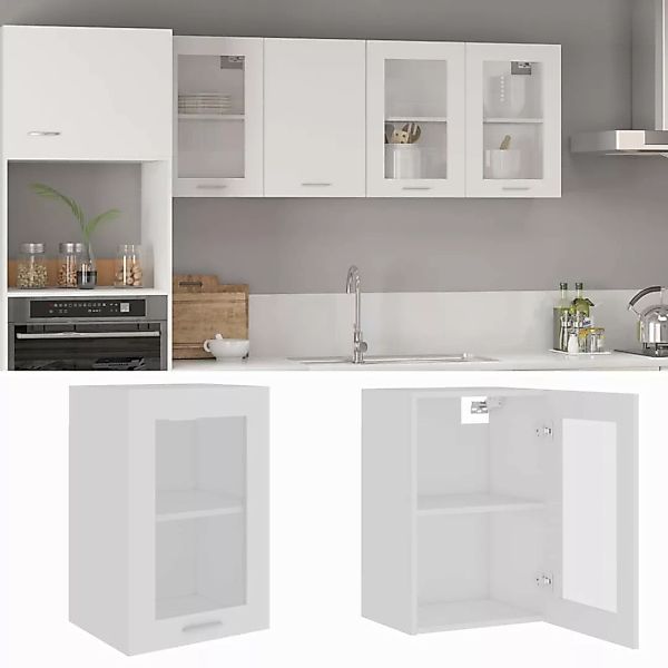 vidaXL Hängeschrank Hängeglasschrank Weiß 40x31x60 cm Spanplatte günstig online kaufen