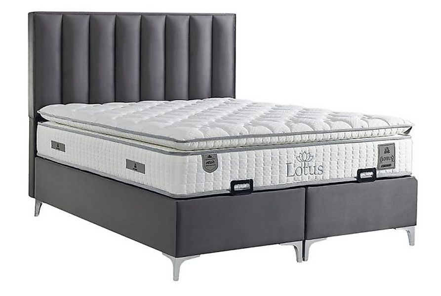 Villa Möbel Boxspringbett Lotus (Bett), XXL-Bettkasten mit Gasdruckfedern günstig online kaufen