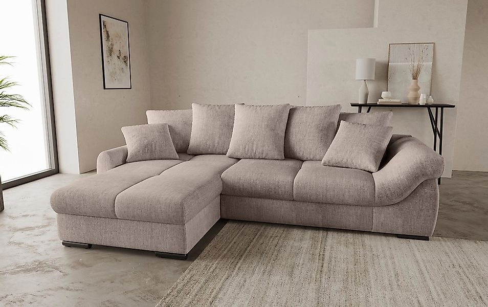 Mr. Couch Ecksofa "Livorno DuraFlex L-Form", inkl. Hochschläfer-Bettauszug, günstig online kaufen