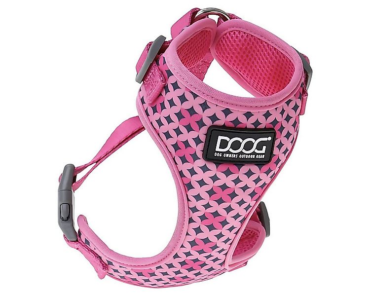 DOOG Hunde-Geschirr Neopren Geschirr Toto pink/schwarze Sterne günstig online kaufen
