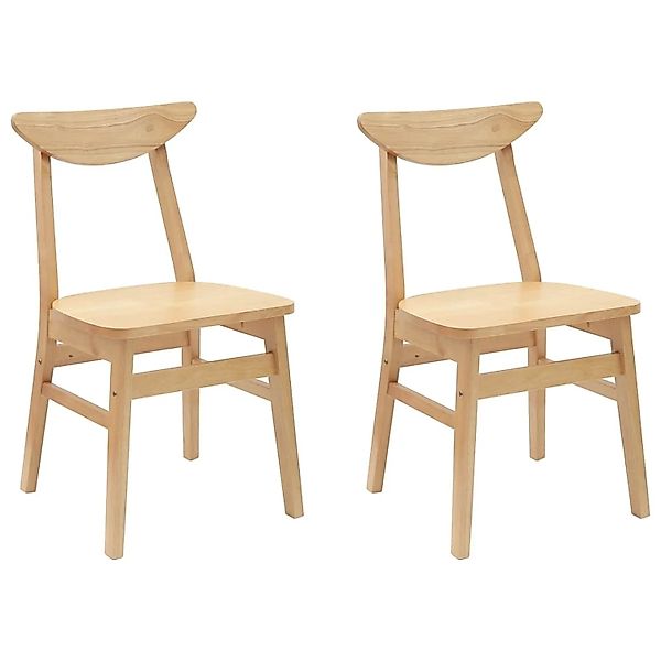 vidaXL Esszimmerstühle 2 Stk Natur 42 x 47,5 x 81 cm 42020432 günstig online kaufen