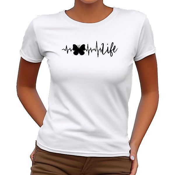 Banco Print-Shirt Damen "Butterfly Life" Unifarben günstig online kaufen