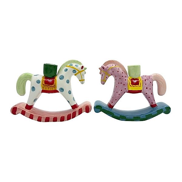 Mica Decorations Kerzenhalter Schaukelpferd 2er Set günstig online kaufen