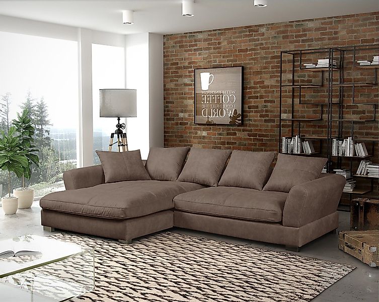 Fun Möbel Ecksofa TIZIAN in Stoff günstig online kaufen