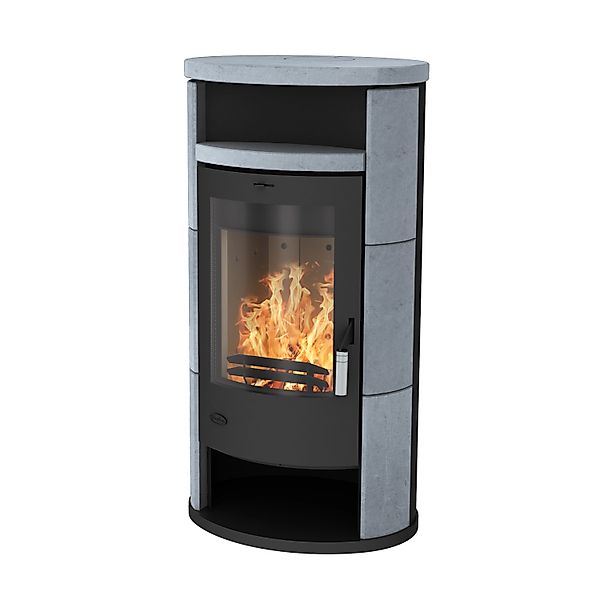 Fireplace Kaminofen Alicante Speckstein-Verkleidung Gussgrau 8 kW günstig online kaufen