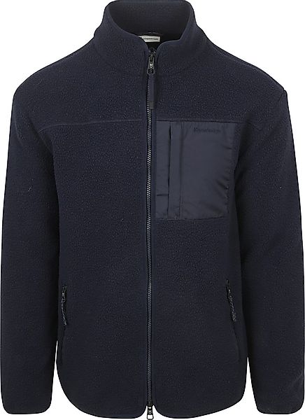 Knowledge Cotton Apparel Sweaterjacke Fleece Navy - Größe M günstig online kaufen