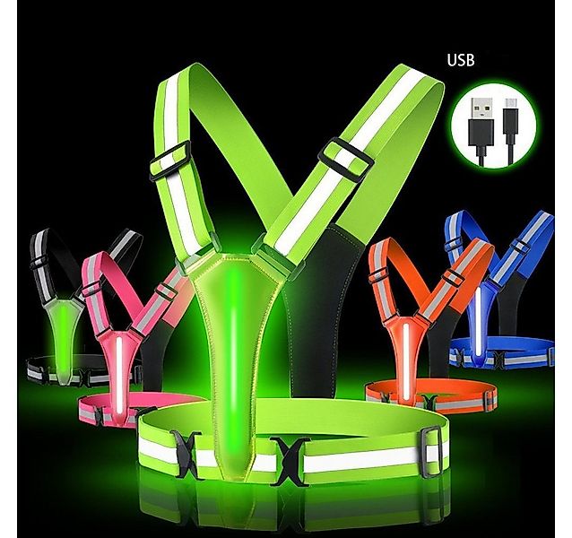 Blusmart Warnweste Warnweste LED reflektierende weste (Verstellbare Kleidun günstig online kaufen