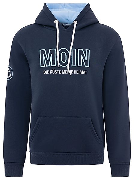 Zwillingsherz Hoodie ""Moin"", mit gesticktem Schriftzug und Ankermotiv am günstig online kaufen