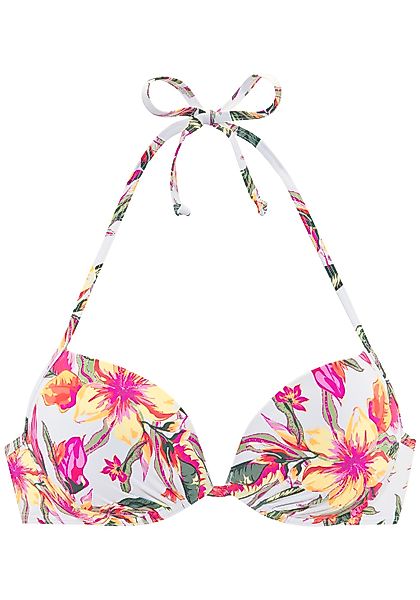 LASCANA Push-Up-Bikini-Top "Malia", mit tropischem Print günstig online kaufen