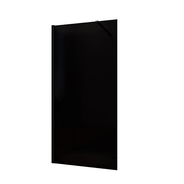 AICA Schwarz Duschkabine B.110xH.200cm Rauchglas Duschwand Mit 90cm Stabili günstig online kaufen