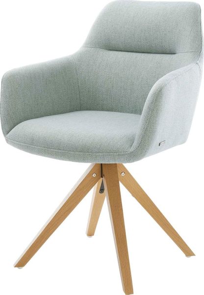 DELIFE Polsterstuhl Pejo-Flex, Holzgestell kantig Natur günstig online kaufen