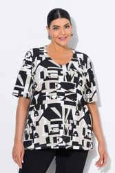 Ulla Popken T-Shirt T-Shirt Buchstaben A-Linie günstig online kaufen