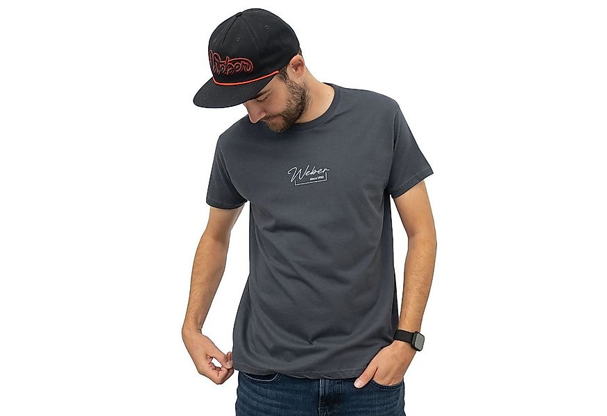 Weber GmbH Print-Shirt Weber Since 1950 T-Shirt grau (1-tlg) Aufdruck, stra günstig online kaufen