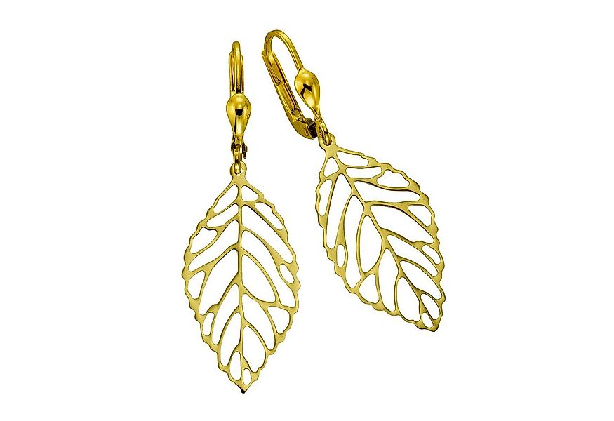 Fascination by Ellen K. Paar Ohrhänger 333 Gold Blattmotiv 42mm lang günstig online kaufen