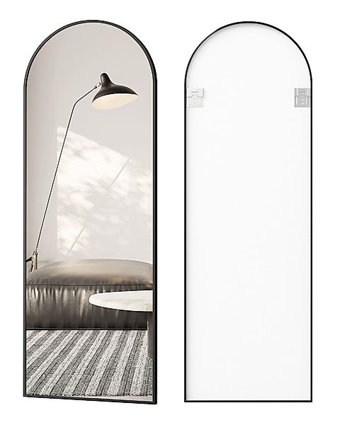 Boromal Ganzkörperspiegel 150x50cm Wandspiegel Schwarz Spiegel günstig online kaufen