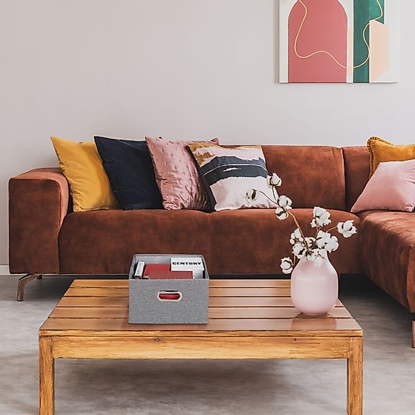 relaxdays Aufbewahrungsbox mit Deckel 2er Set, günstig online kaufen