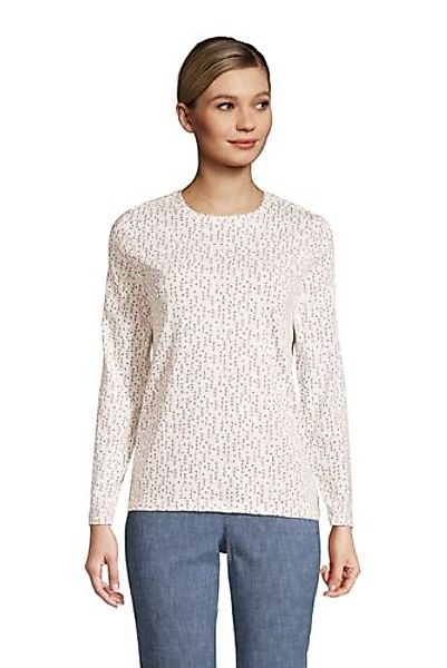 Supima-Shirt, Langarm, Damen, Größe: XS Normal, Elfenbein, Baumwolle, by La günstig online kaufen