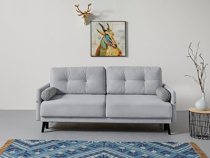 INOSIGN Schlafsofa "Emily", incl. Bettfunktion und Bettkasten, Seitentache günstig online kaufen